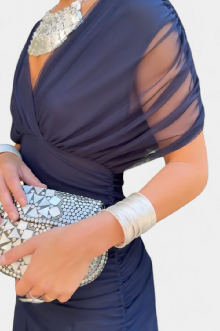 Camille - Lang flydende chiffonkjole